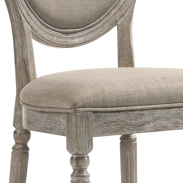 English Elm Tan Side Chairs Set Of 2 - Elegant French-Inspired Design With Rustic Light Oak Finish For Any Space B062P182748-GIGA