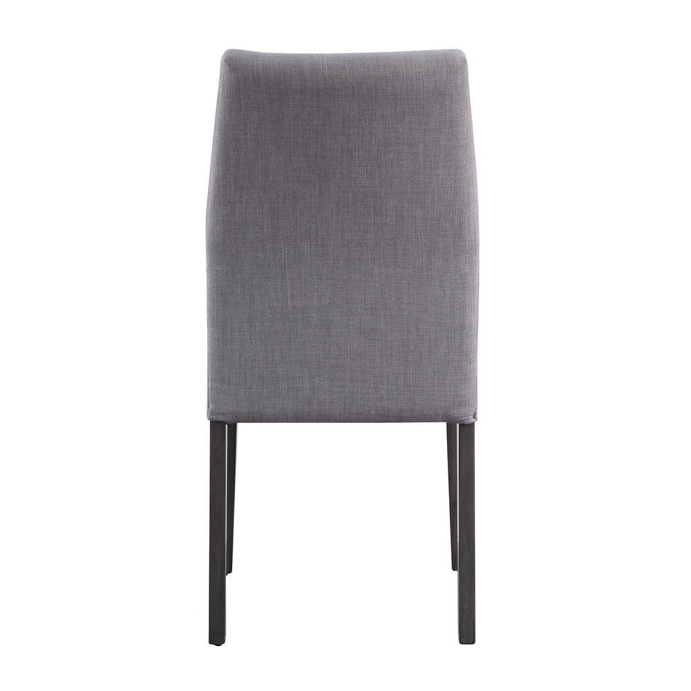 English Elm Dove Modern Upholstered Side Chairs Set of 2 in Dove Grey Fabric with Padded Seat & Grey Oak Legs B062P182730