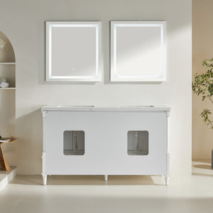 English Elm Fully 64" Freestanding Double Bathroom Vanity with Two Handle Sets, Waterproof 5-Layer Paint Finish W1826P167879