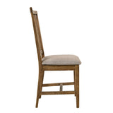 English Elm Tan and Weathered Oak Slat Back Side Chairs (Set Of 2)