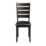 English Elm Black and Espresso Ladder Back Side Chairs (Set Of 2)