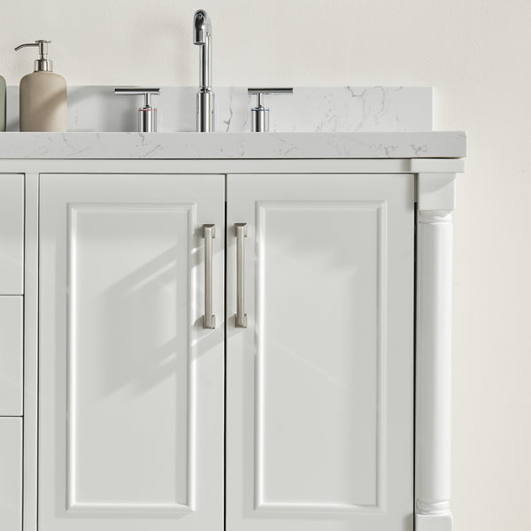 English Elm Fully 64" Freestanding Double Bathroom Vanity with Two Handle Sets, Waterproof 5-Layer Paint Finish W1826P167879