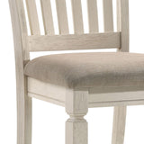 English Elm Tan and Cream Slatted Back Side Chairs (Set Of 2)