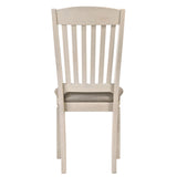 English Elm Tan and Cream Slatted Back Side Chairs (Set Of 2)