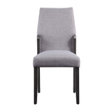 Modern Dove Grey Upholstered Side Chairs (Set of 2) - Chic comfort for dining