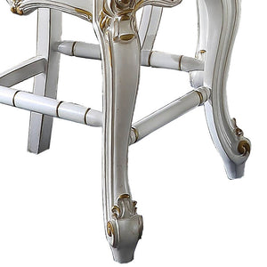 English Elm Butterscotch Armless Counter Height Chairs Set of 2 – Queen Anne Legs, Faux Leather, Nailhead Trim, Comfort Footrest B062P182750