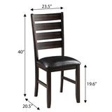 English Elm Black and Espresso Ladder Back Side Chairs (Set Of 2)