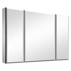 English Elm 36x26 LED Mirror Medicine Cabinet with Dimmable 3-Temp Lighting, Anti-Fog Surface Defogger, Spacious Storage Silver K551P185392