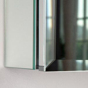 English Elm 36x26 LED Mirror Medicine Cabinet with Dimmable 3-Temp Lighting, Anti-Fog Surface Defogger, Spacious Storage Silver K551P185392
