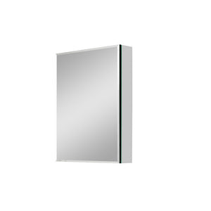 English Elm 20x26 Modern Matte Black Mirror Medicine Cabinet with Invisible Handle, Soft-Close Hinge, Recess/Wall Mount K551P185360
