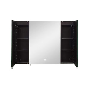 English Elm 36x26 LED Mirror Medicine Cabinet with Dimmable 3-Temp Lighting, Anti-Fog Surface Defogger, Spacious Storage Black K551P185527