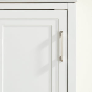 English Elm Fully 18" Freestanding Single Bathroom Vanity with Waterproof 5-Layer Paint, Open Back and Dual Handles White W1826P351749