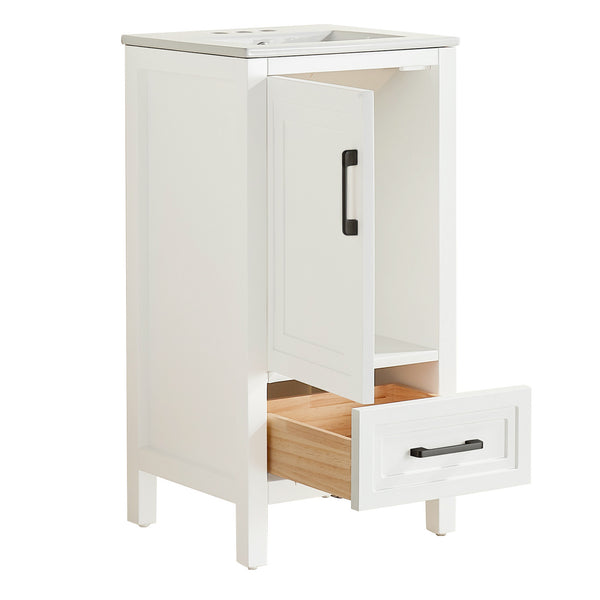 English Elm Fully Assembled 18'' Freestanding Bathroom Vanity - Modern Design, Two Handle Options & Space-Saving K1826P225850
