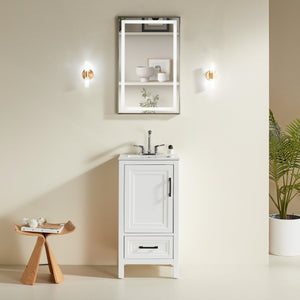 English Elm Fully Assembled 18'' Freestanding Bathroom Vanity - Modern Design, Two Handle Options & Space-Saving K1826P225850