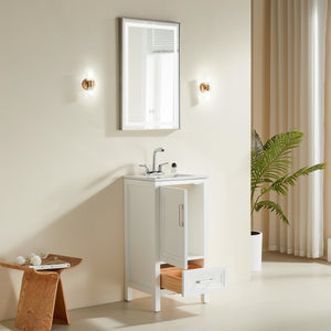English Elm Fully Assembled 18'' Freestanding Bathroom Vanity - Modern Design, Two Handle Options & Space-Saving K1826P225850