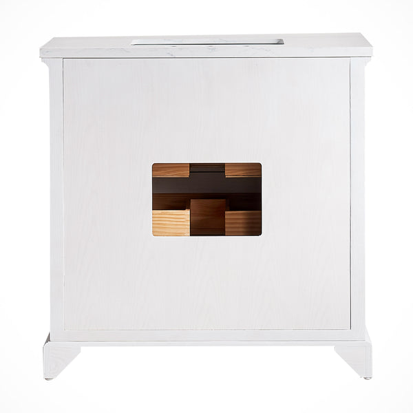 English Elm Fully Assembled 36'' Freestanding Bathroom Vanity With Elegant Marble Top & Ample Storage Solutions K1826P225847