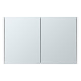 White Bathroom Medicine Cabinet with Superior & Inferior Shelves, Mirrored Doors - Compact, High-Quality - 31.50 x 19.70