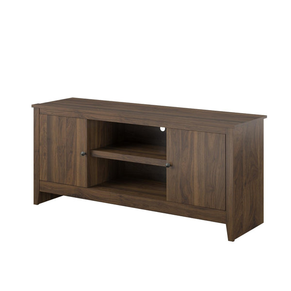 English Elm Tv Stand for 65 Inch Screens with Open Shelves Cabinets and Wire Management B2733P436849