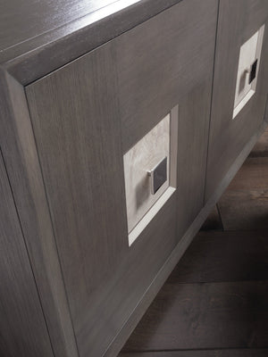 Lexington Artistica Home Mercury Stunning Media Console With Unique Finishes, Adjustable Shelves, And Elegant Design Gray Brown Wood 2025-908