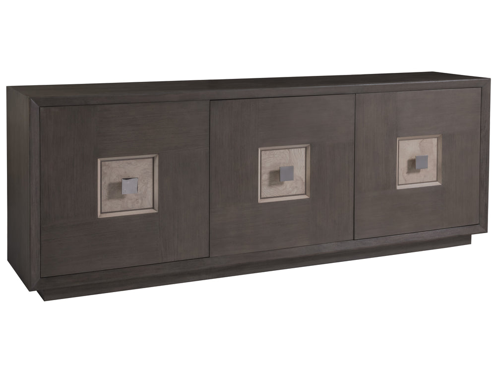 Lexington Artistica Home Mercury Stunning Media Console With Unique Finishes, Adjustable Shelves, And Elegant Design Gray Brown Wood 2025-908