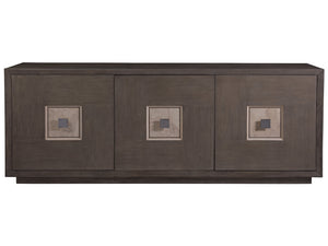 Lexington Artistica Home Mercury Stunning Media Console With Unique Finishes, Adjustable Shelves, And Elegant Design Gray Brown Wood 2025-908