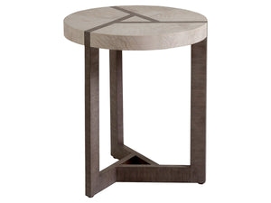 Lexington Artistica Home Mercury Spot Table - Unique Geometric Design In Bleached Olive Ash Burl And White Oak Veneers Gray Brown Wood 2025-950