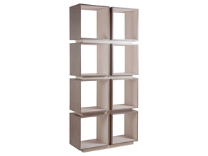 Lexington Artistica Home Mercury Eight-cube Etagere: Modern Bookcase With Unique Mixed Media Design And Stunning Finishes Gray Brown Wood 2025-991c