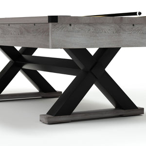 English Elm 84" Pool Table with X Legs Black Felt Mdf Frame Rustic Grey Game Room Billiards W1668P170269