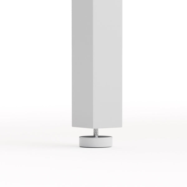 English Elm Dining Table Set with Stowable Benches, Industrial Chipboard & Steel Counter Height, Waterproof Durable Finish White+Natural W1668P186640