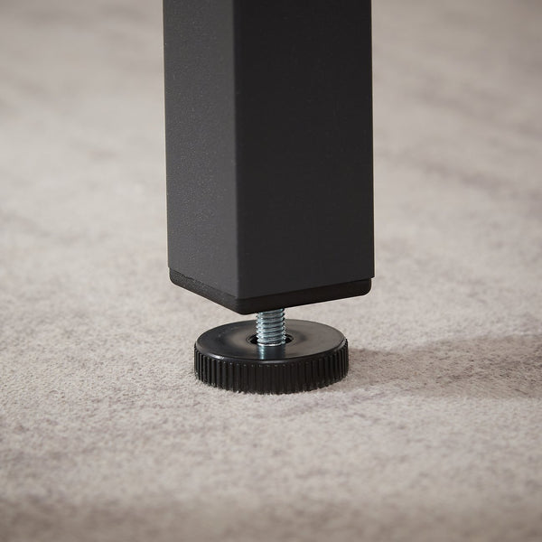 English Elm Dining Bar Table Set with 2 Benches, Rustic Brown & Black Industrial Kitchen Counter, Stable Adjustable Feet, Waterproof Surface, 43.3"L x 23.6"W x 29.9"H W1668P143137