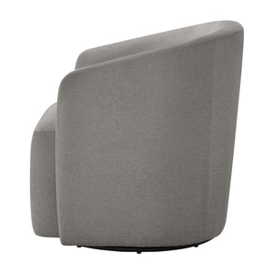 English Elm Ardena Swivel Barrel Chair with Durable Commercial-Grade Fabric, Pocket Coil Seat, 360° Swivel Comfort Gray B050P322595