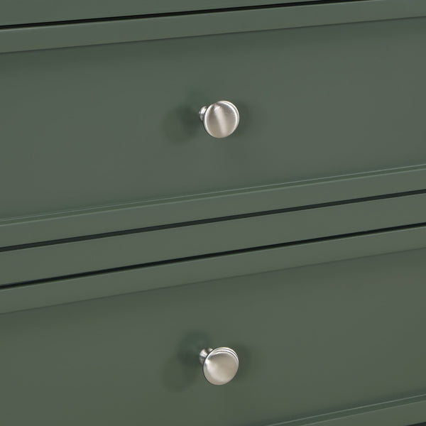 English Elm Weston Vintage Green 2-Drawer Nightstand with Open Shelf, Solid Wood & Dovetail Drawers, 26" L B050P376946