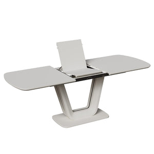 English Elm 62.99-78.74" Expandable Grey-White Dining Table With U-Shaped Legs - Modern Industrial Style For Home & Office P2 W2189S00751-GIGA