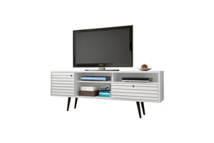 Liberty 70.86" Mid-Century Modern TV Stand in White 202AMC6 Manhattan Comfort