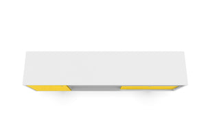 Liberty 70.86" Mid-Century Modern TV Stand in White and Yellow 202AMC64 Manhattan Comfort