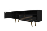 Liberty 70.86" Mid-Century Modern TV Stand in Black 202AMC8 Manhattan Comfort