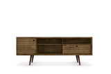 Liberty 70.86" Mid-Century Modern TV Stand in Rustic Brown 202AMC9 Manhattan Comfort