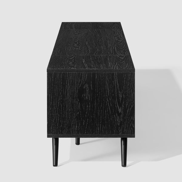 Noah Mid-Century Modern 80" Wood TV Stand - Sleek Storage, Adjustable Shelves & Cord Management