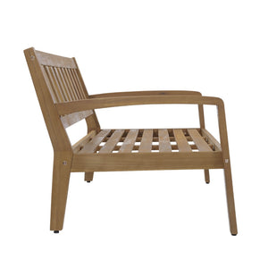 English Elm 2-piece Outdoor Acacia Wood Loveseat Set with Water-resistant Cushions for Patio Decks 57976.00SETFGRY_57976.00SETCUSH-DTSKIN