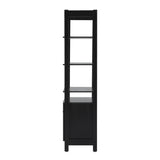 Holmes Modern Wide Bookcase with Two Reeded Drawers Black WEHOL41OS3BL20 Walker Edison