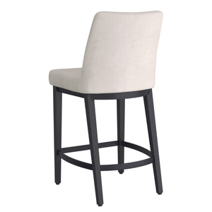 Worldwide Home Furnishings Jace-26'' High Back Counter Stool With Stylish Contoured Design For Modern Home Décor And Comfort Beige Fabric,Black Fabric,Metal 203-082beg_Bk