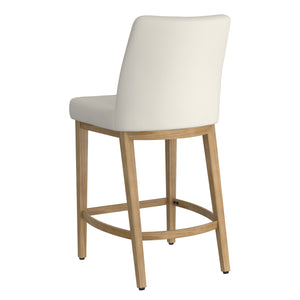 Worldwide Home Furnishings Jace-26'' High Back Counter Stool With Stylish Contoured Design For Modern Home Décor And Comfort Beige Fabric,Natural Fabric,Metal 203-082beg_Nt