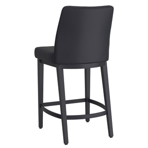 Worldwide Home Furnishings Jace-26'' High Back Counter Stool With Stylish Contoured Design For Modern Home Décor And Comfort Black Pu,Black Faux Leather,Metal 203-082publk_Bk