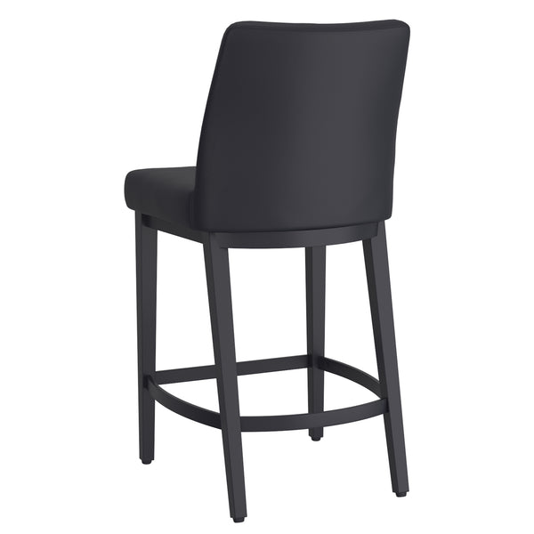 Worldwide Home Furnishings Jace-26'' High Back Counter Stool With Stylish Contoured Design For Modern Home Décor And Comfort Black Pu,Black Faux Leather,Metal 203-082publk_Bk