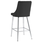 !nspire Devo 26'' Counter Stool Black/Chrome Faux Leather/Metal