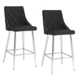 !nspire Devo 26'' Counter Stool Black/Chrome Faux Leather/Metal