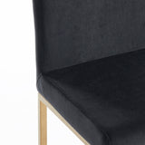 !nspire Diego 26" Counter Stool Black/Aged Gold Velvet/Metal