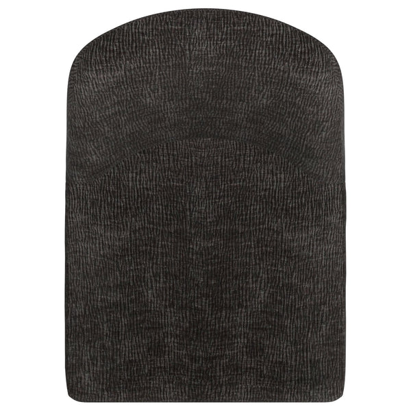 Worldwide Home Furnishings Dario-26'' Counter Stool - Stylish Plush Chenille Seat With Sturdy Black Metal Frame For Comfort Charcoal Fabric 203-271ch