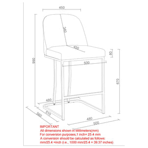 Worldwide Home Furnishings Dario-26'' Counter Stool - Stylish Plush Chenille Seat With Sturdy Black Metal Frame For Comfort Charcoal Fabric 203-271ch