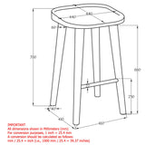 !nspire Tahoe 26" Counter Stool Natural Solid Wood